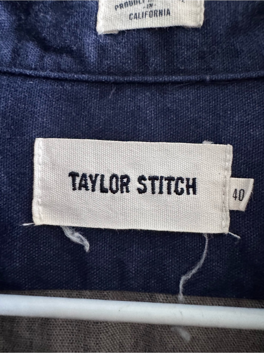 Taylor Stitch Indigo Button Down Shirt Size 40 - Picture 4 of 14